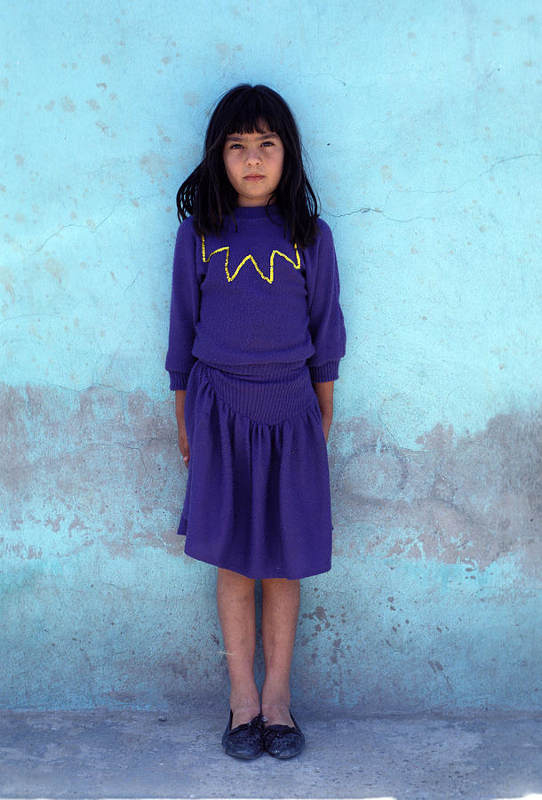 Mexican Girl Purple Dress Photograph By Mark Goebel 