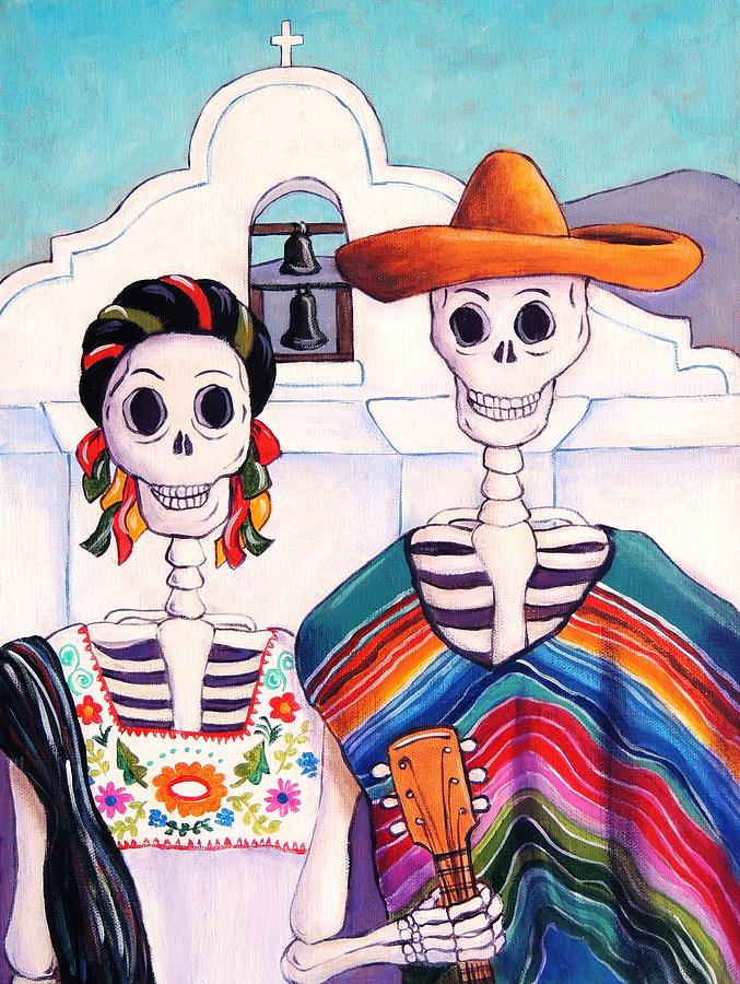 Skeleton Painting - Mexican Gothic by Candy Mayer