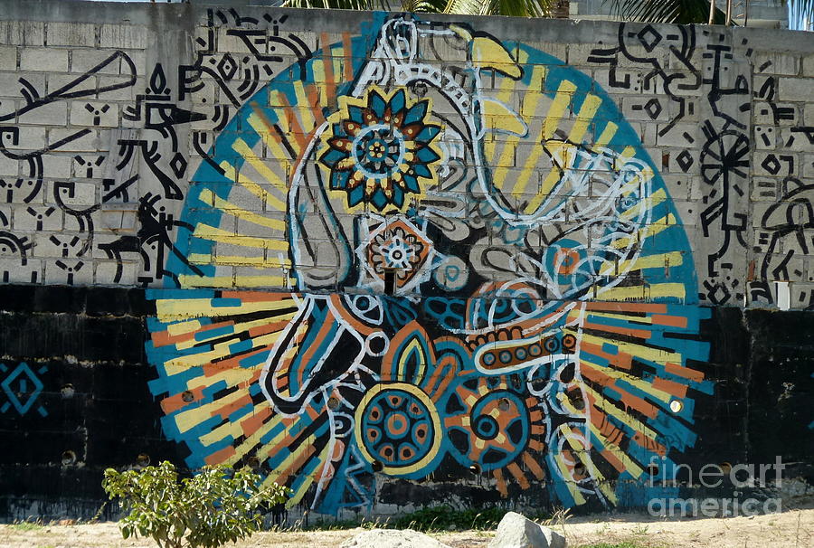 Travel Photograph - Mexican Graffiti by Anna  Duyunova