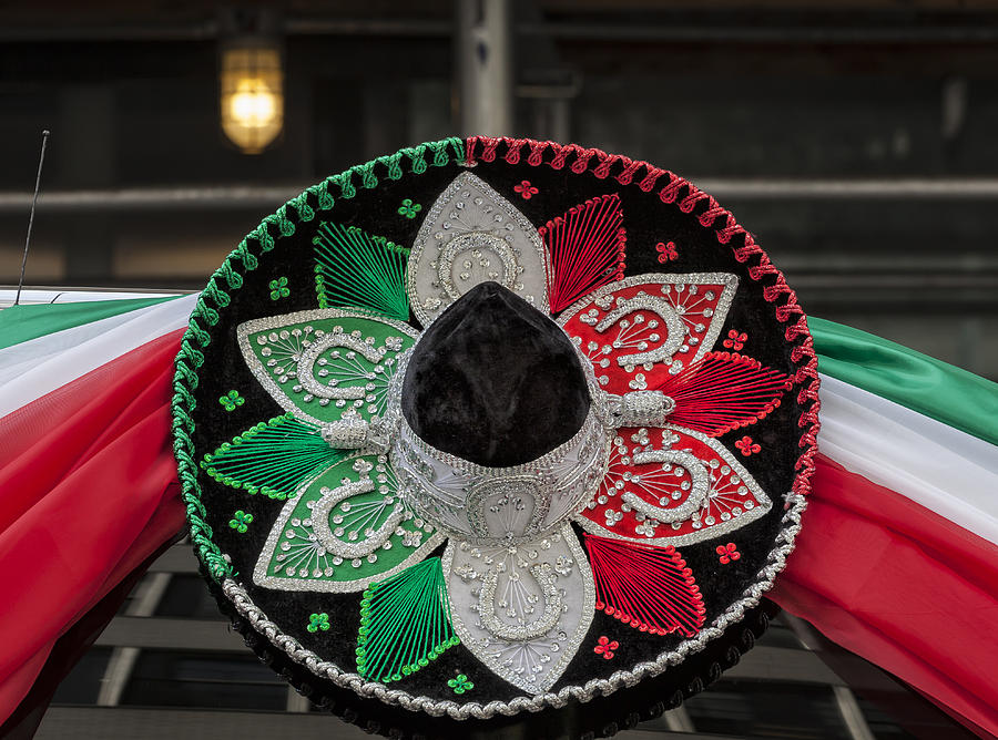 Mexican Independence Day Parade NYC 2013 Sombrero Photograph by Robert Ullmann