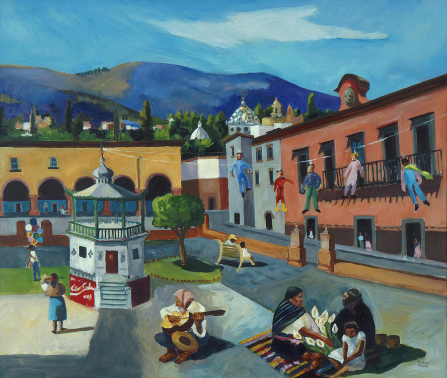 Mexican Memories of San Miguel Painting by Linda Novick