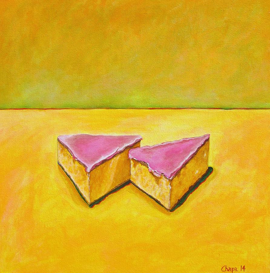 Mexican pink cake Painting by Manny Chapa