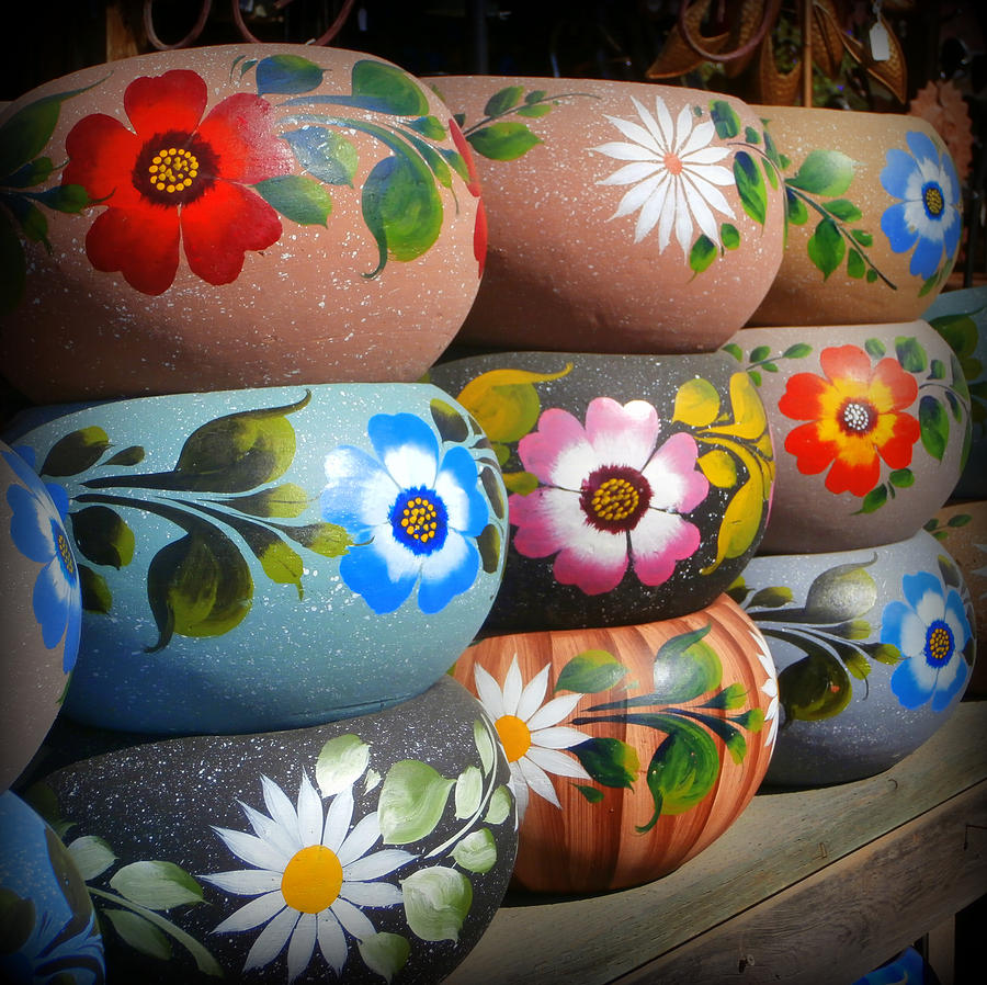Mexican Pottery in Old Town Photograph by Karyn Robinson