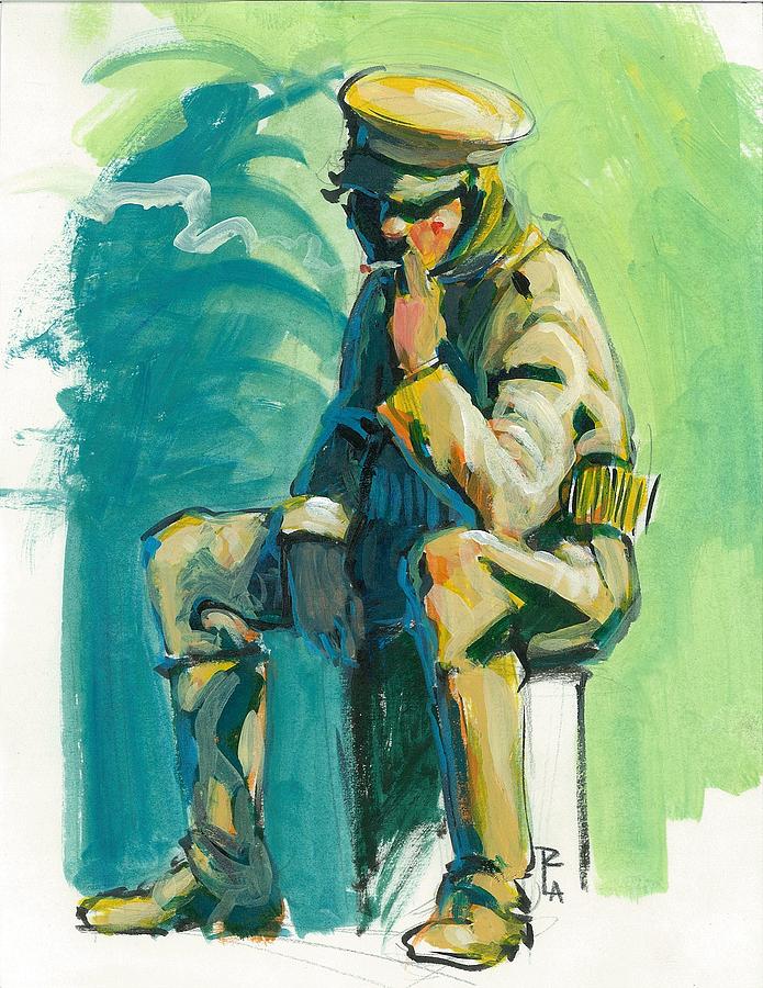 Mexican Soldier Painting - Mexican Soldier by Richard La Motte