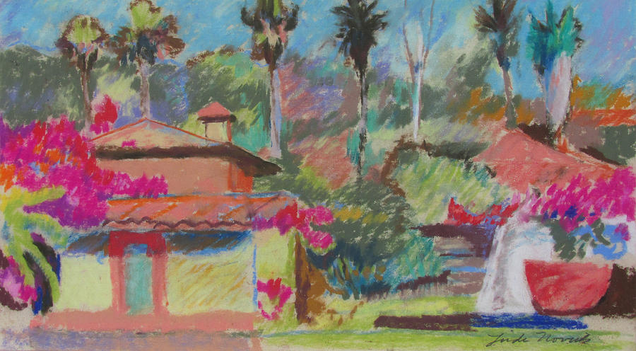 Mexican Spa Painting by Linda Novick