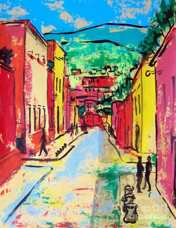 Mexican Street San Miguel De Allende Painting