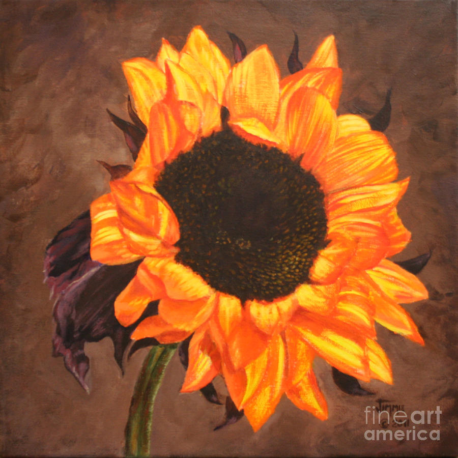 Mexican Sunflower Painting by Jimmie Bartlett