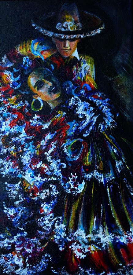 Mexican Velvet Painting by Anna  Duyunova