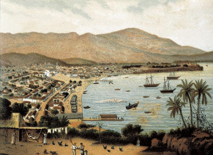 Architecture Photograph - Mexico 19th C.. Bay Of Acapulco by Everett