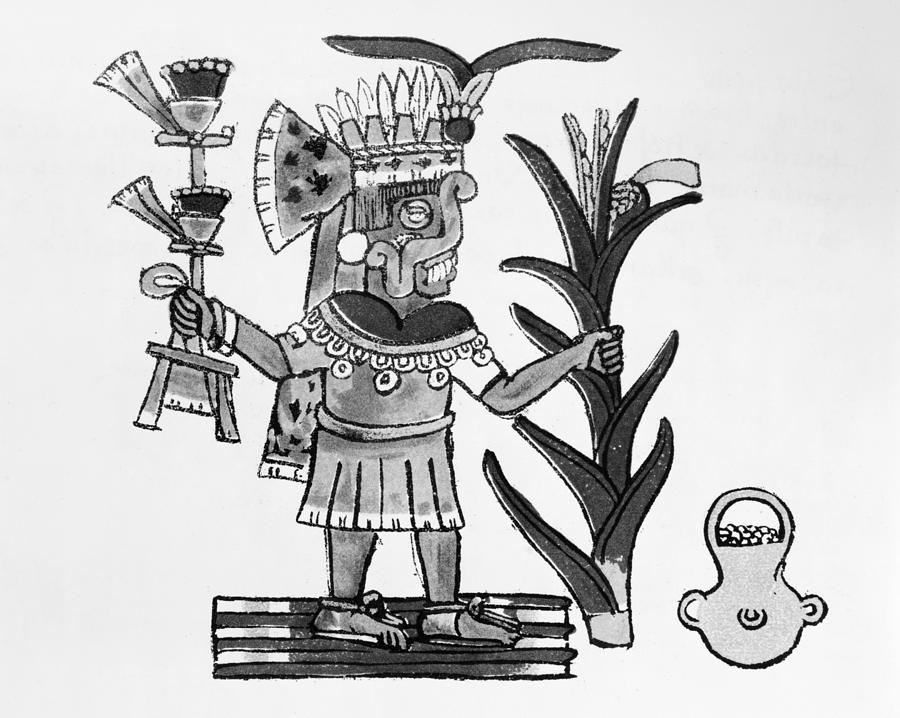 Mexico Aztec Deity Painting by Granger