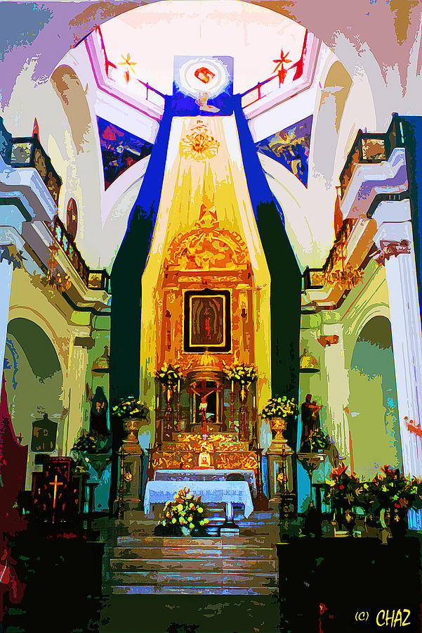 Mexico Cathedral Alter Painting by CHAZ Daugherty