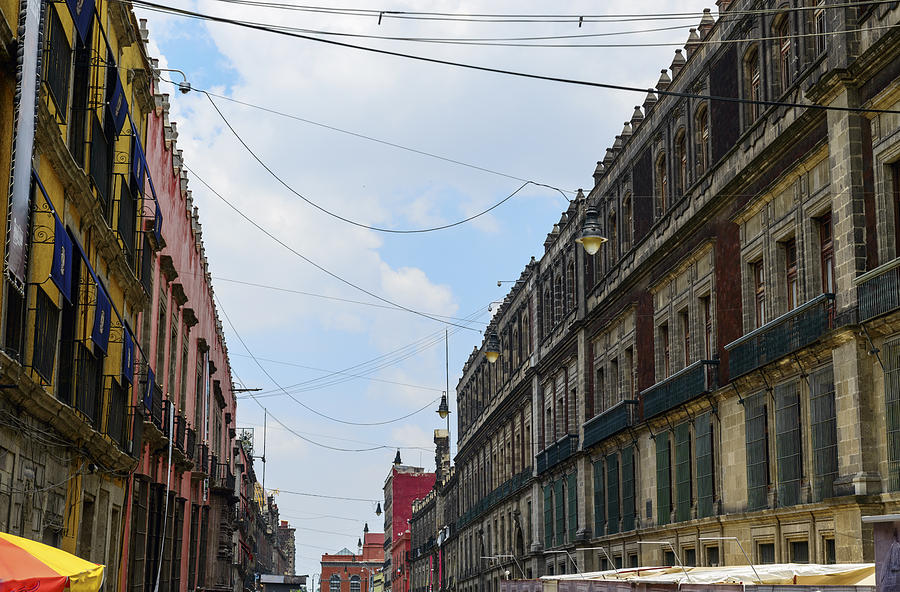 Mexico city old colonial buildings Photograph by Marek Poplawski