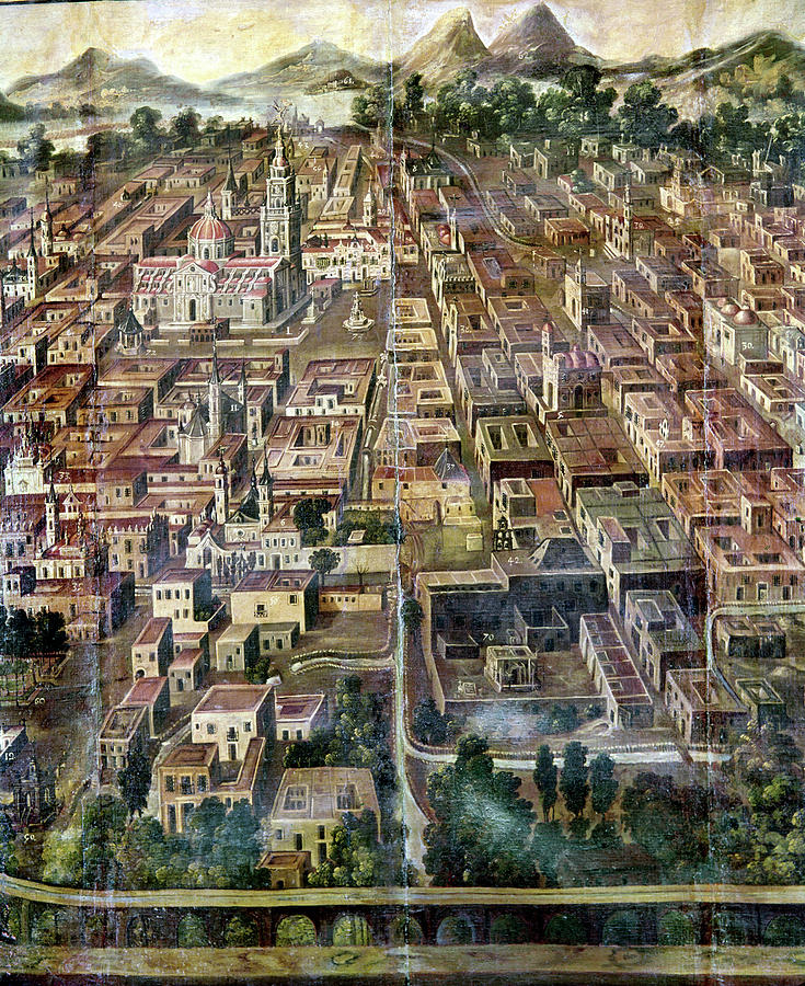 Mexico City View Painting by Granger
