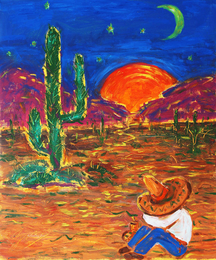 Mexico Impression III Painting by Xueling Zou