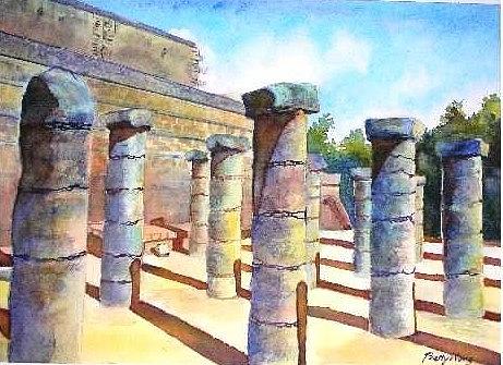Mexico ruins Painting by Betty M M Wong