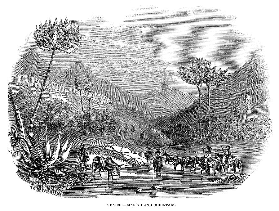 Mexico Rural Scene, 1846 Painting by Granger