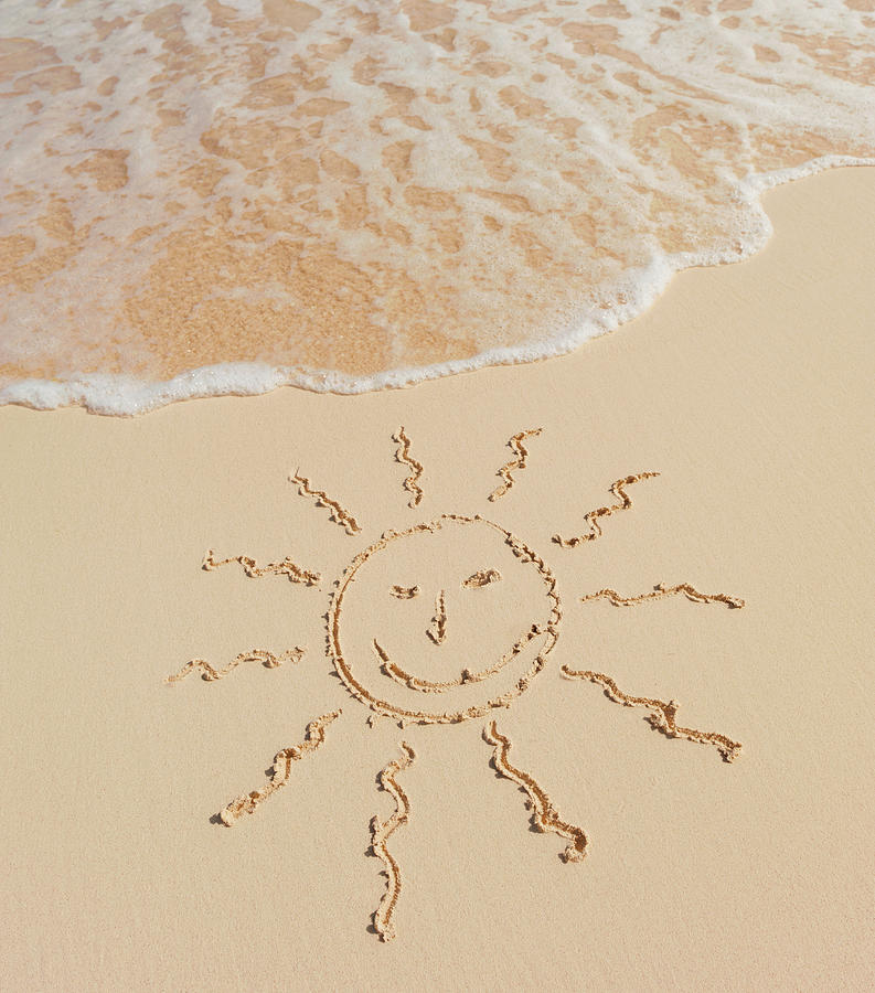 Mexico, Yucatan, Sun Drawing On Beach Photograph by Tetra Images