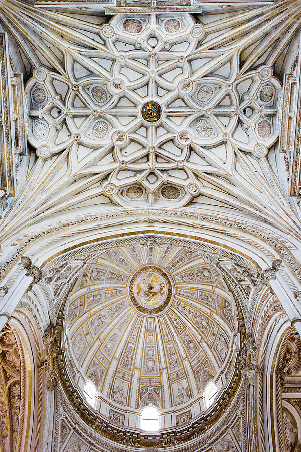 Architecture Photograph - Mezquita Cathedral Ceilings in Cordoba by Artur Bogacki