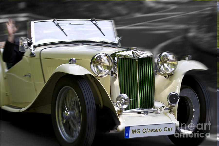 MG Classic Car in Action Photograph by Heiko Koehrer-Wagner