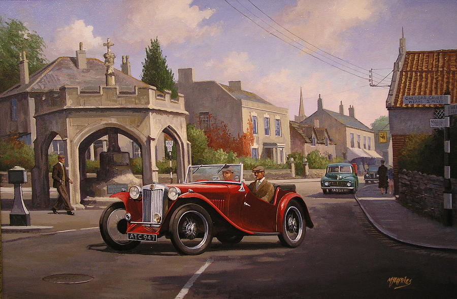 MG TC Sports car Painting by Mike Jeffries