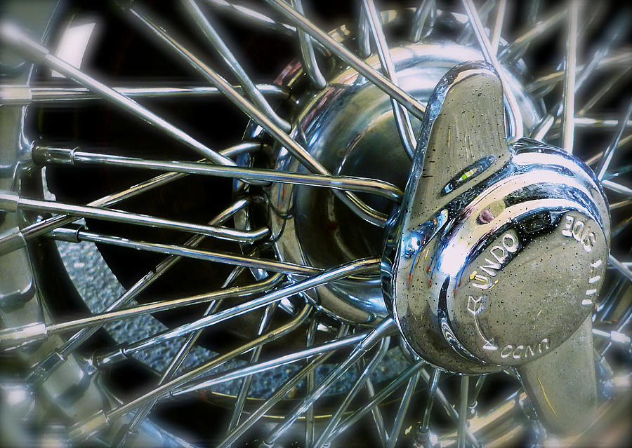 MGB Wire Wheel Detail Photograph by John Colley