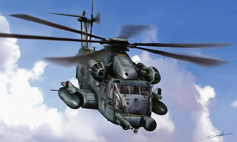 Helicopter Digital Art - MH-53J Pavelow III by Dale Jackson