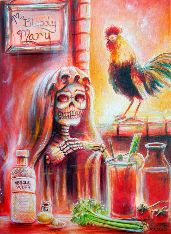 Skeleton Painting - Mi Bloody Mary by Heather Calderon