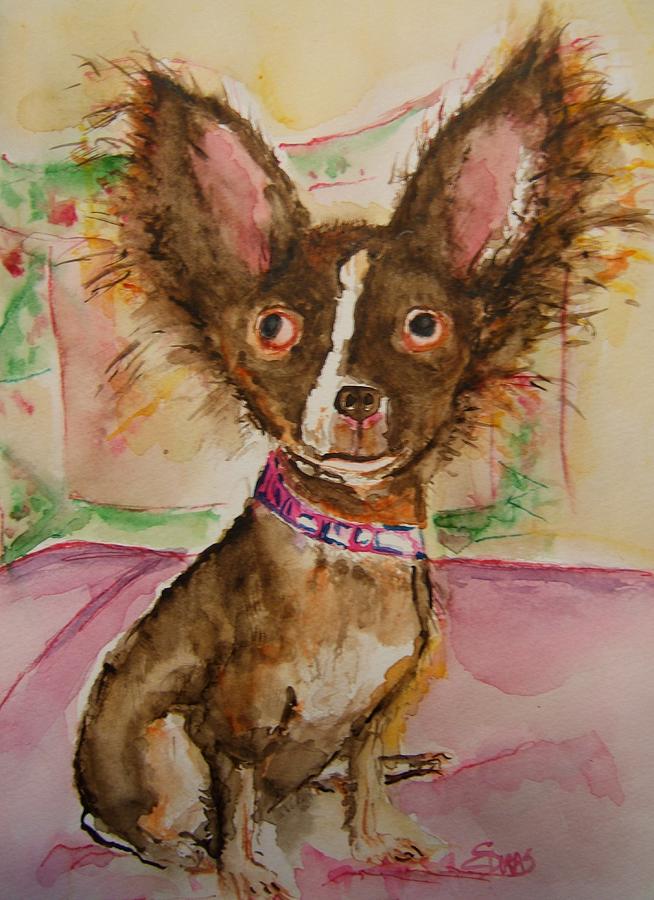 Mia the Little Diva Painting by Elaine Duras