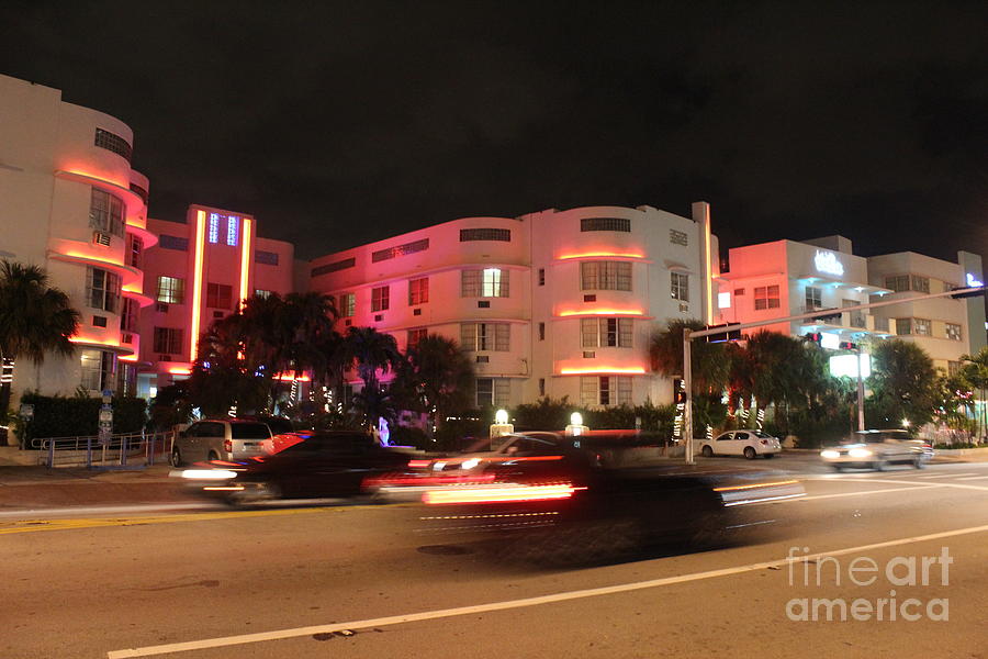 Miami - Blur Photograph by David Grant