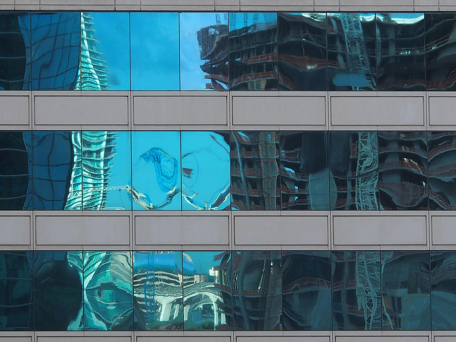 Miami Glass Building Abstract Reflection  Photograph by Karen Zuk Rosenblatt