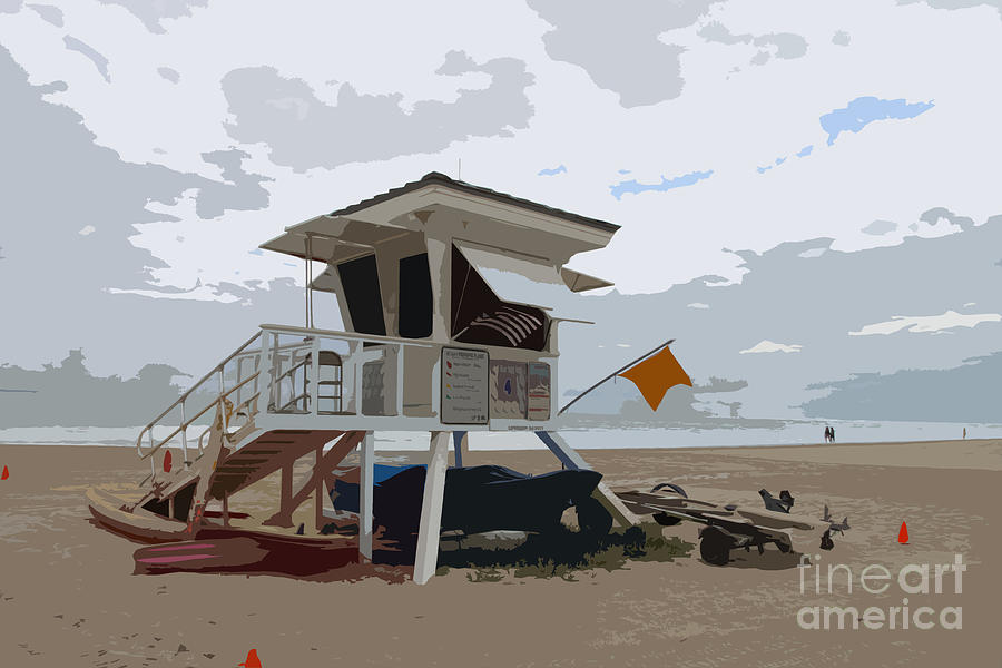 Abstract Photograph - Miami Beach Lifeguard Station II Abstract by Christiane Schulze Art And Photography