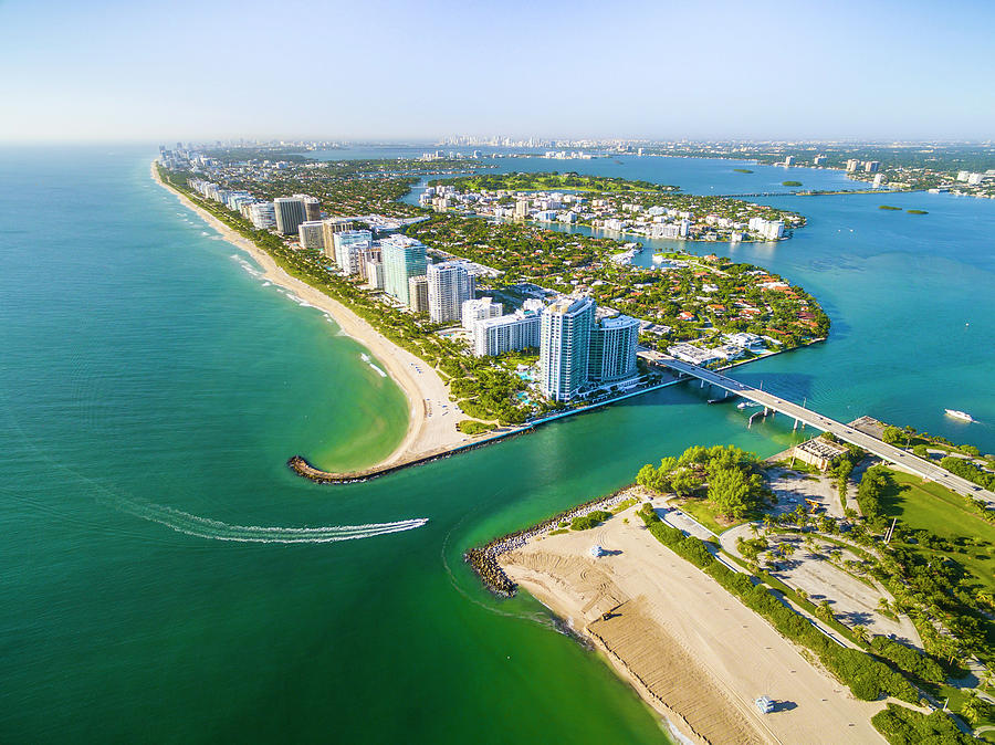 Architecture Photograph - Miami City Skyline In Florida, Usa by Evgeny Vasenev