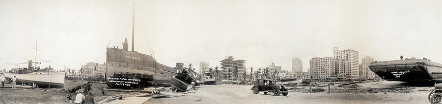 Miami Hurricane Damage Photograph by Granger