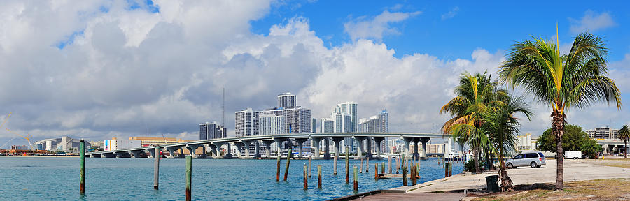 Miami panorama Photograph by Songquan Deng