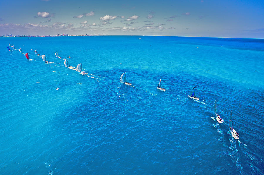Miami Regatta Aerial Photograph by Steven Lapkin