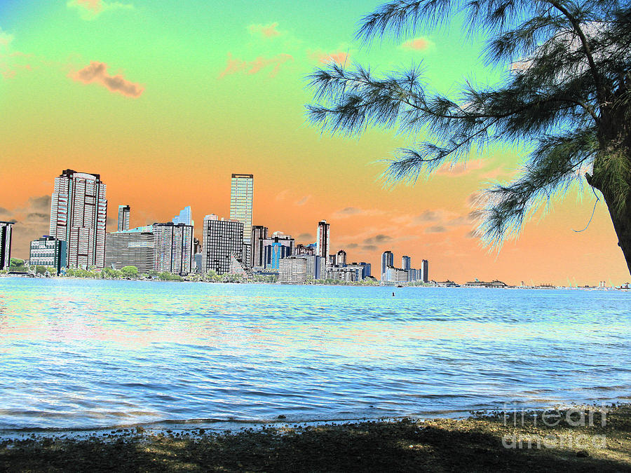 Miami Photograph - Miami Skyline Abstract II by Christiane Schulze Art And Photography