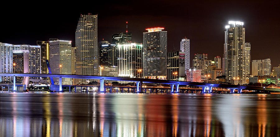 Miami Skyline Photograph by Brendan Reals