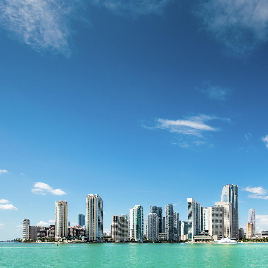 Miami Skyline Photograph by Ferrantraite