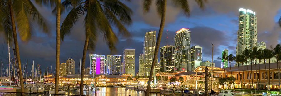 Miami Skyline,florida, Usa Photograph by Travelpix Ltd