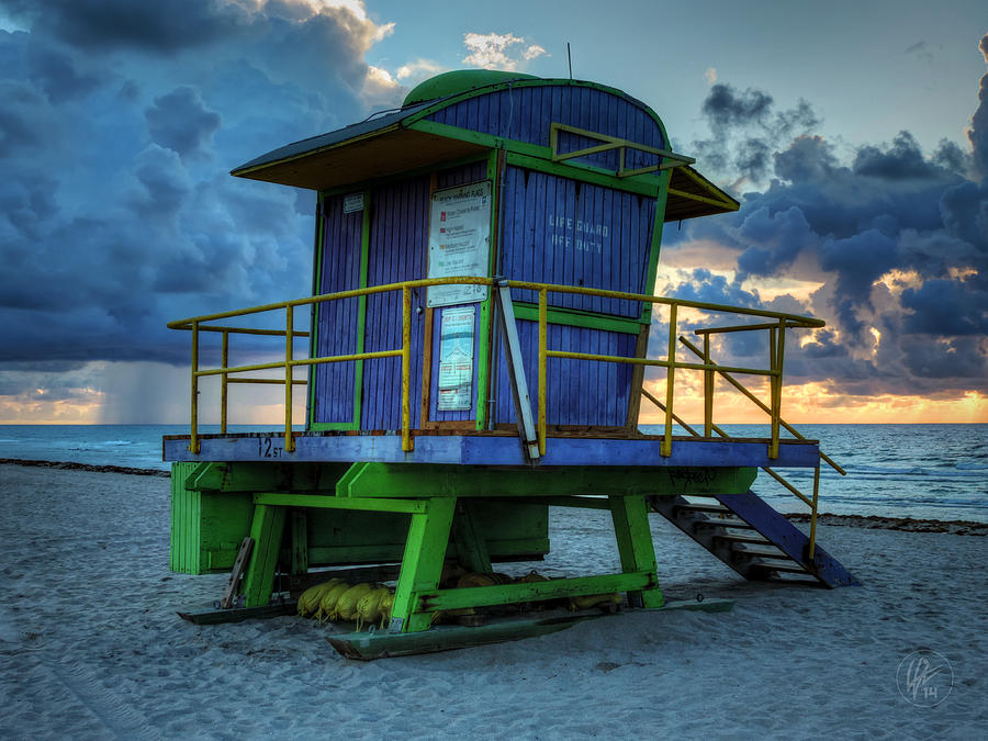 Miami - South Beach Lifeguard Stand 003 Photograph by Lance Vaughn