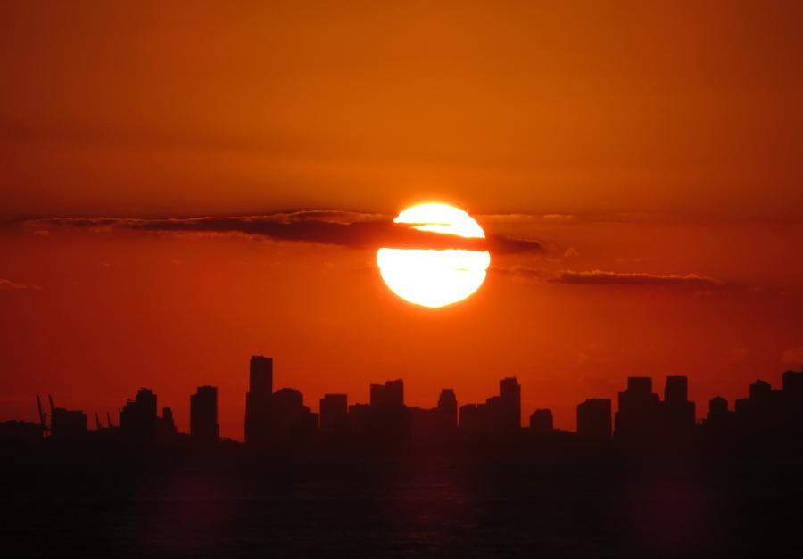 Miami Sunset Photograph by Jennifer Wheatley Wolf