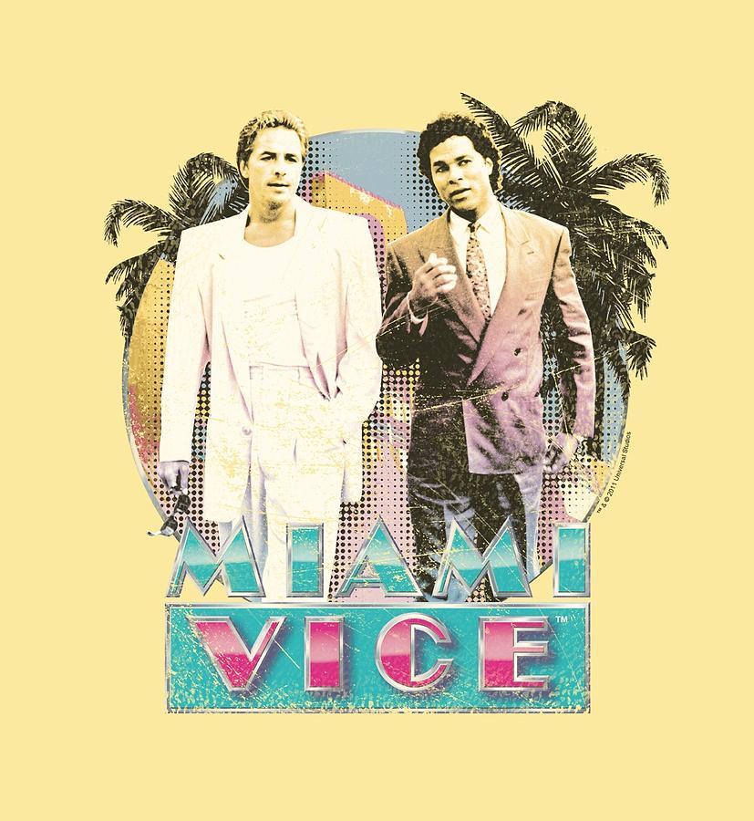 Miami Vice Digital Art - Miami Vice - 80s Love by Brand A.