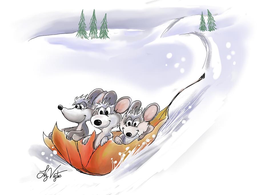 Mic Mac and Moes Winter Holiday Digital Art by Liz Viztes