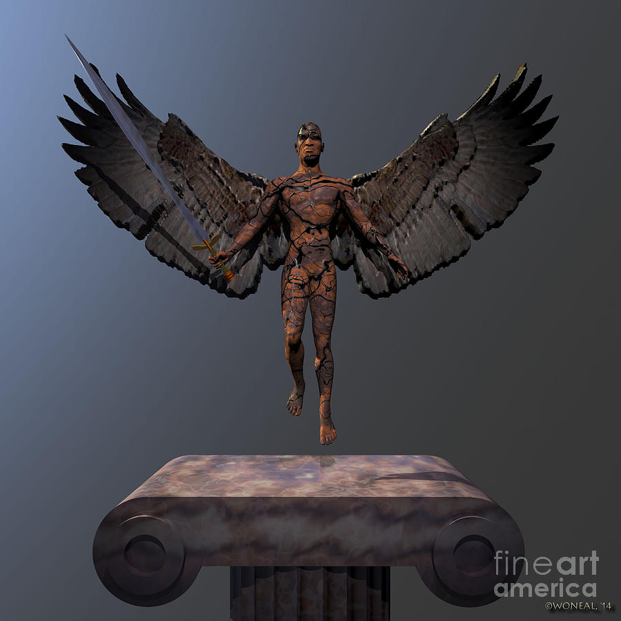 Fantasy Digital Art - The Archangel Michael by Walter Neal