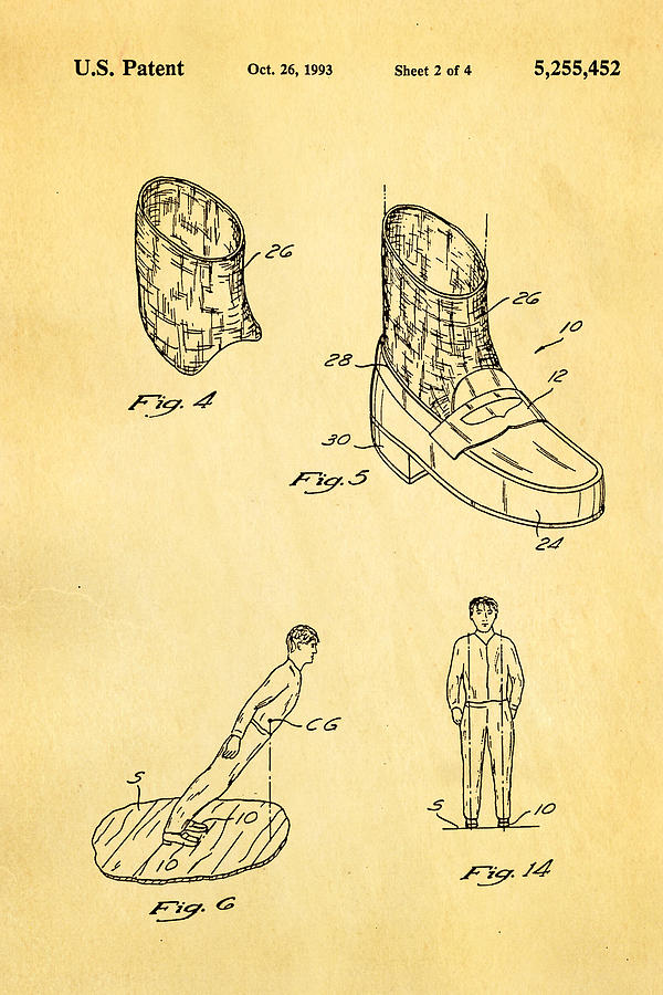 Appliance Photograph - Michael Jackson Anti Gravity Boot 2 Patent Art 1993 by Ian Monk