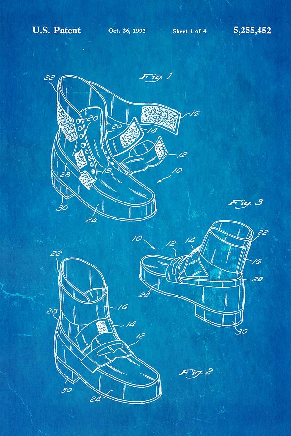 Appliance Photograph - Michael Jackson Anti Gravity Boot Patent Art 1993 Blueprint by Ian Monk