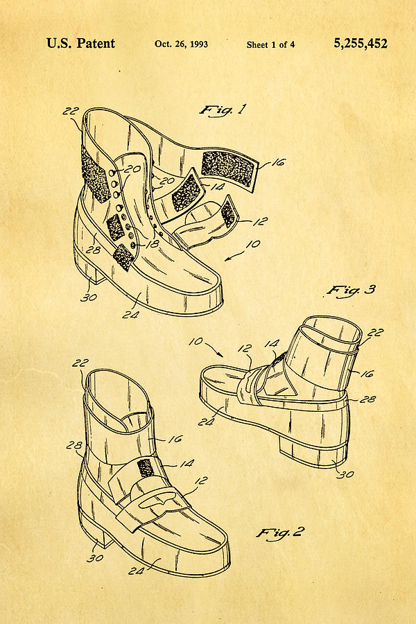 Appliance Photograph - Michael Jackson Anti Gravity Boot Patent Art 1993 by Ian Monk