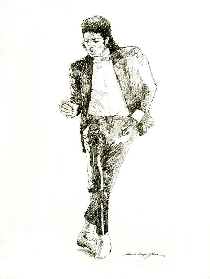 Michael Jackson Billy Jean Drawing by David Lloyd Glover