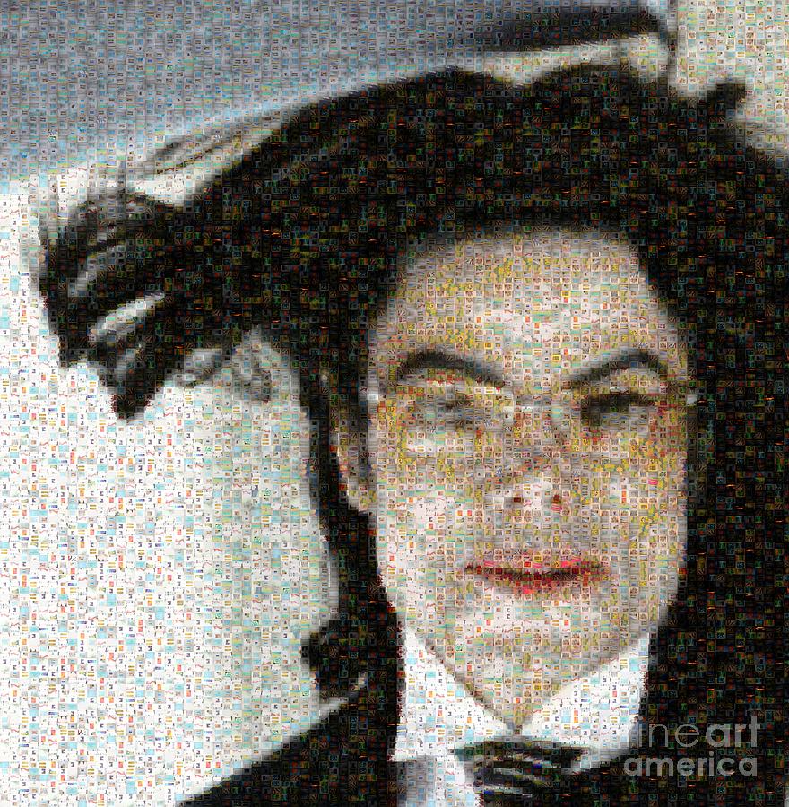 Michael Jackson - Fly Away Hair Mosaic Digital Art by Paulette B Wright