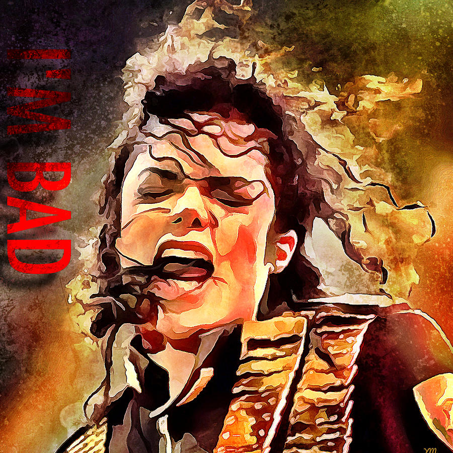 Michael Jackson Im Bad Digital Art by Yury Malkov